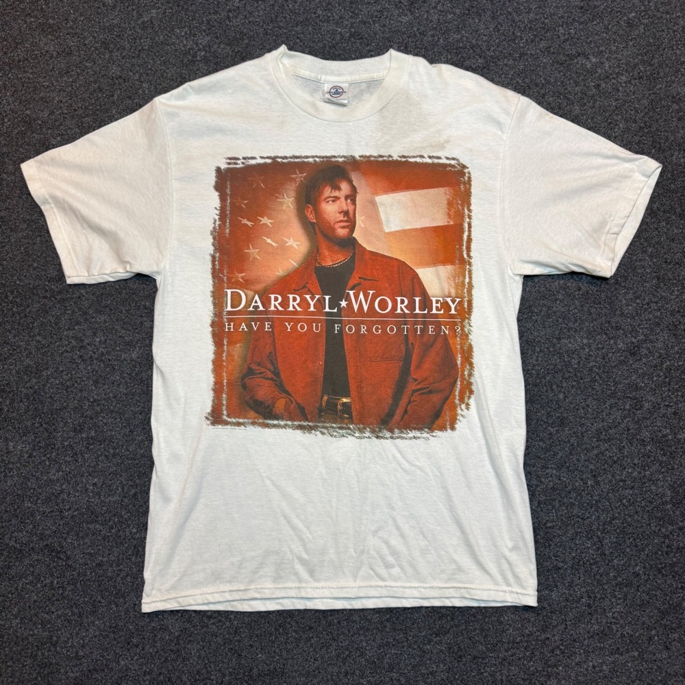 Vintage Darryl Worley Have You Forgotten Country Music T-Shirt White Large Delta